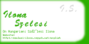 ilona szelesi business card